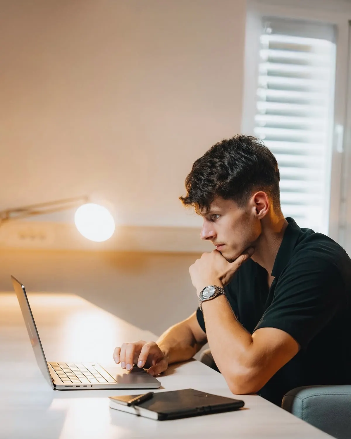 Denis Subic planning a shoot at his desk