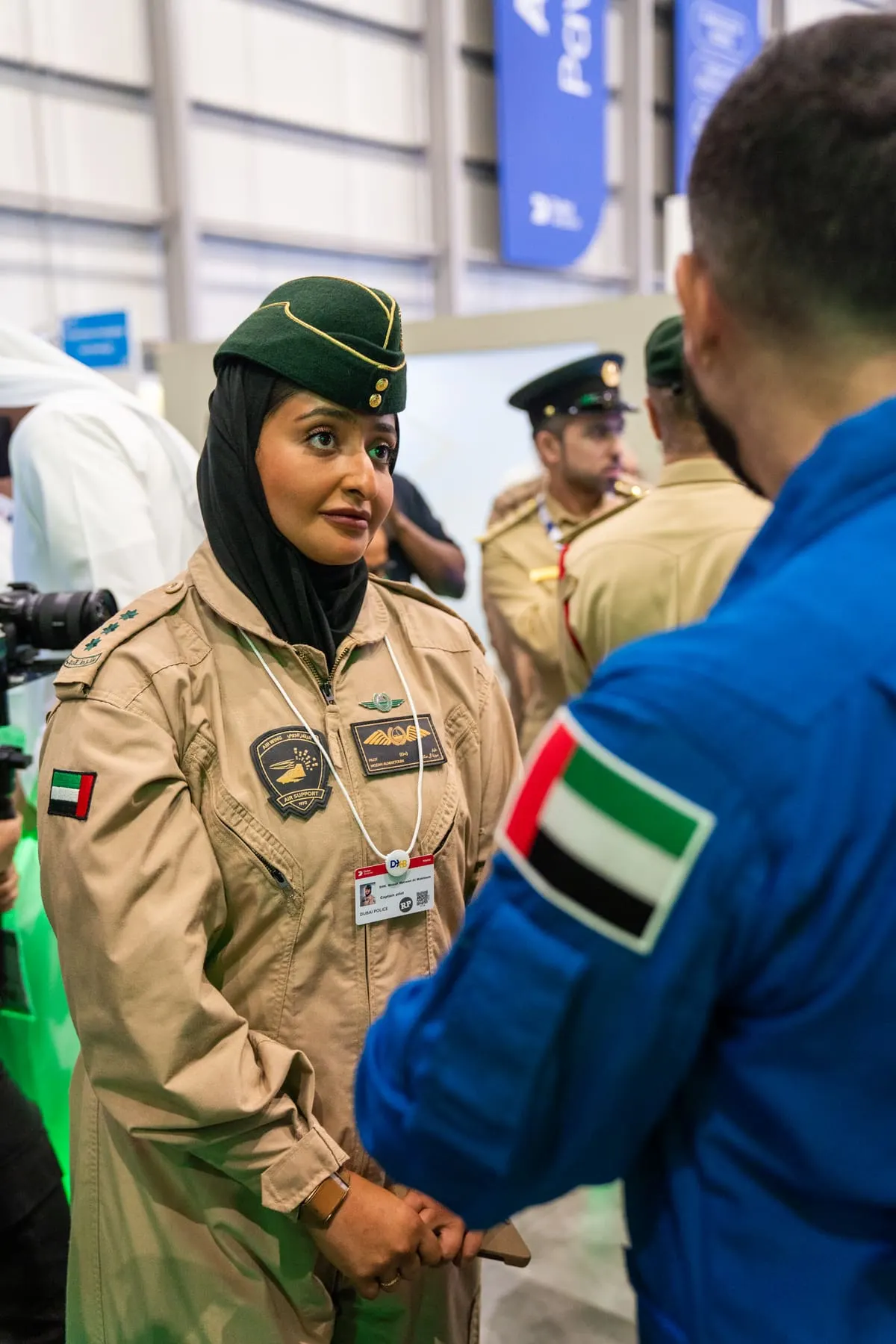 Sheikha Mozah in her flight suit — Sheikha Mozah — Dubai Airshow 2025 — Agency Verse
