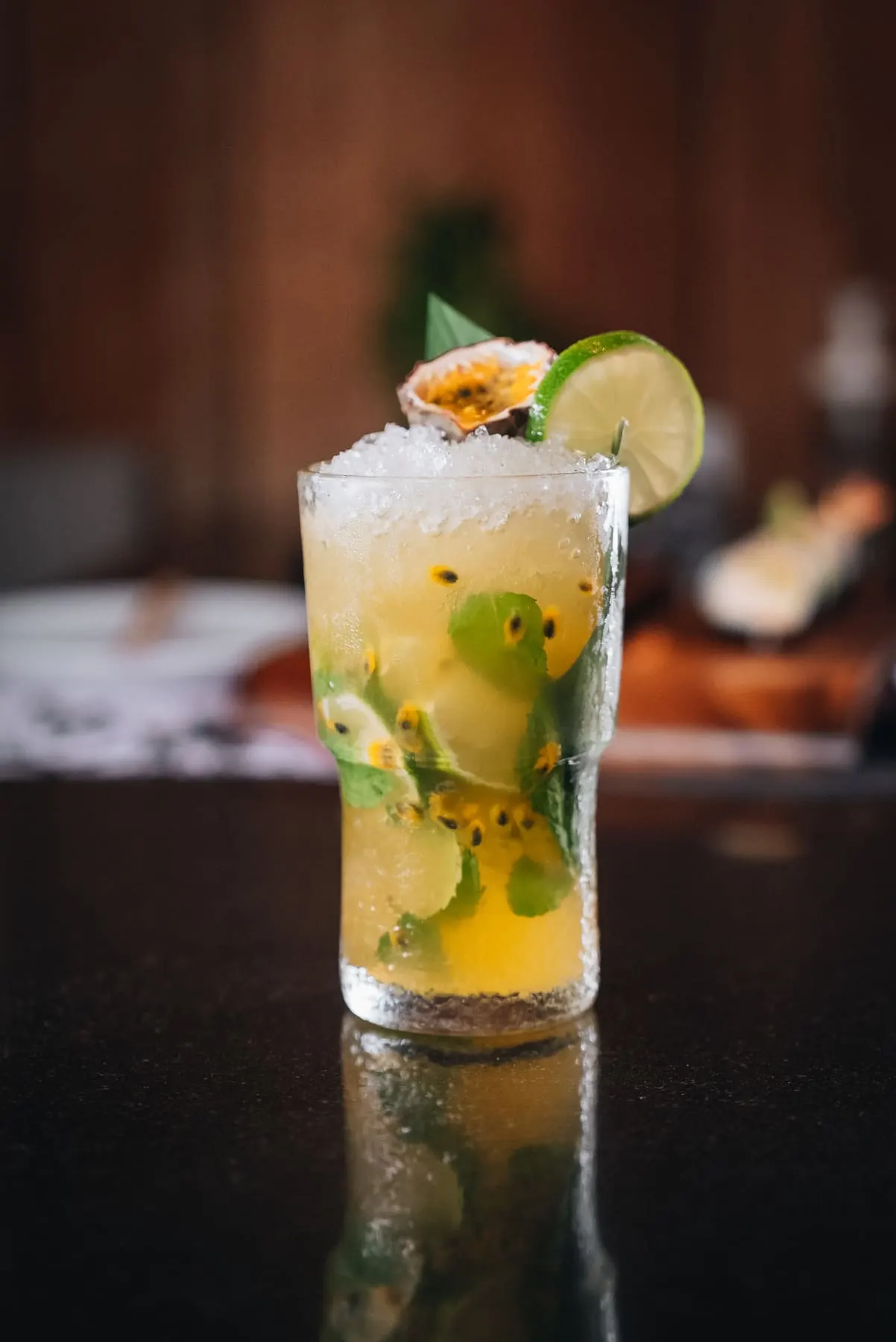 Drink with lime and fresh mint — Mizu, Downtown Dubai — Agency Verse