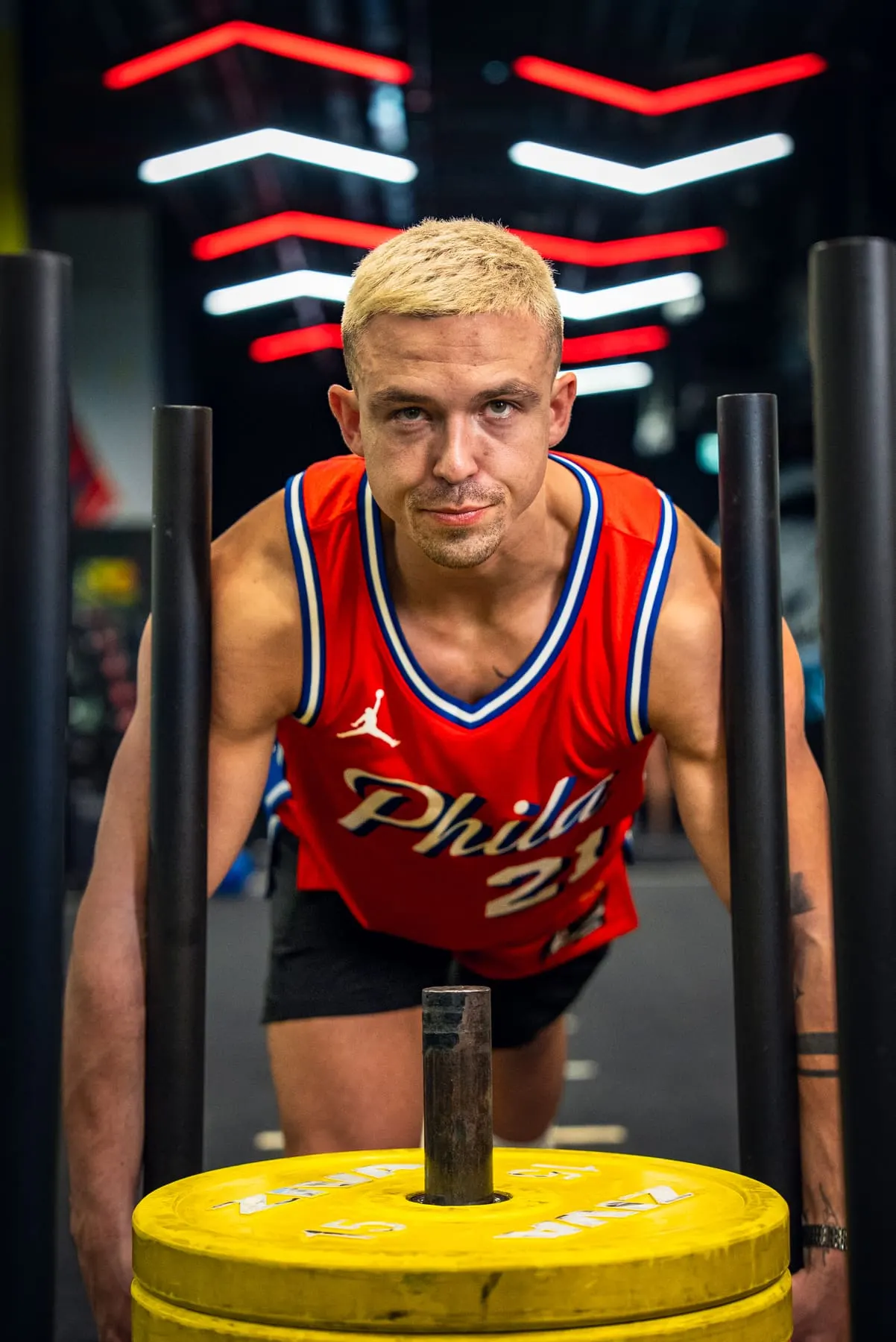 Portrait in a basketball jersey — Tin Pavlić, Downtown Dubai — Agency Verse